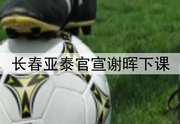 长春亚泰官宣谢晖下课